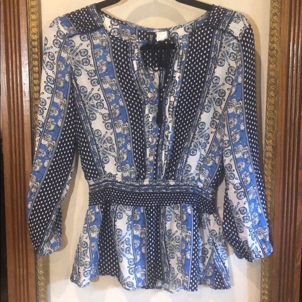 H&M • print prairie shirt